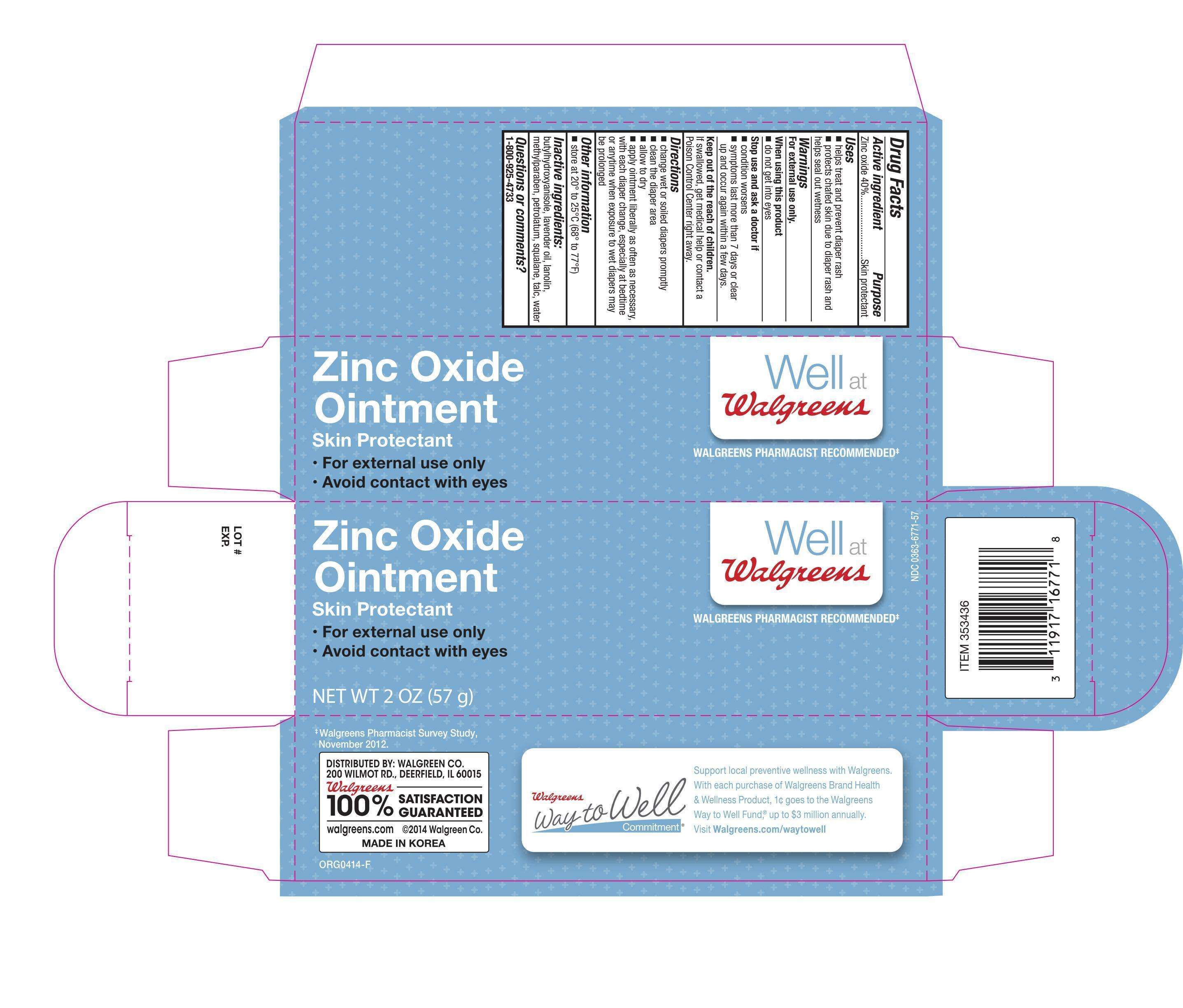 Walgreens Zinc Oxide